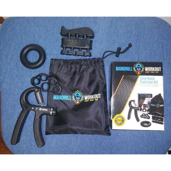 4 pc Hand Exerciser Grip Strength Trainer Kit Hand Grip Strengthener Kit Hand - Picture 7 of 11